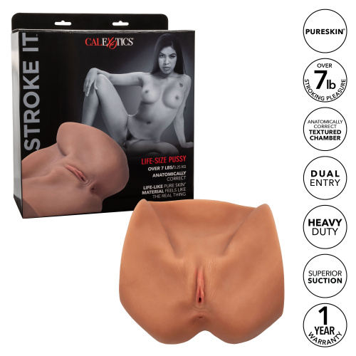 Stroke It Life-Size Pussy - Brown  2