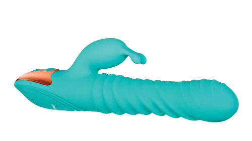 Heat Me Up Warming Rabbit Thruster - Aqua  5