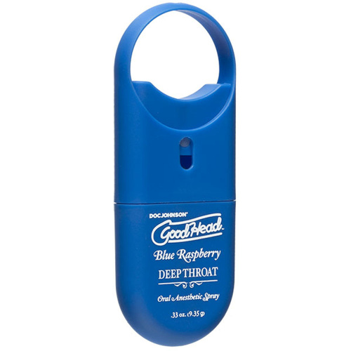 Goodhead - Deep Throat Spray to-Go - Blue  Raspberry - .33 Oz.  2