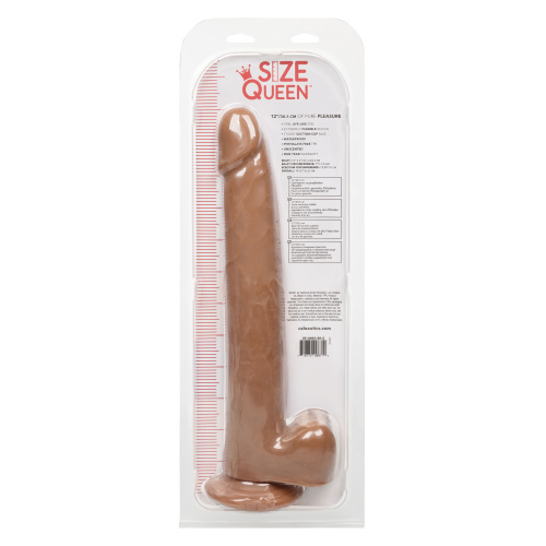 Size Queen 12 inch/30.5 Cm - Brown  2