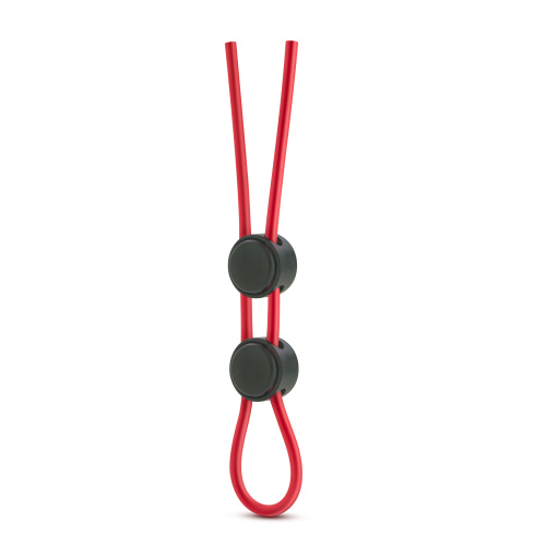 Stay Hard - Silicone Double Loop Cock Ring  - Red  3