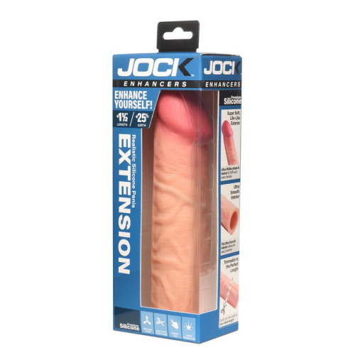 Jock 1.5" Silicone Penis Extension Sleeve - Light  5