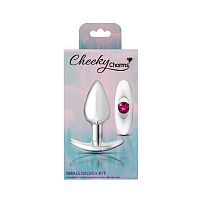 Silver Anchor Buttplug Kit - Clear Iridescent/pink