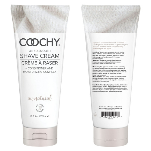 Coochy  Shave Cream Au Natural 12.5 Fl. Oz.  3