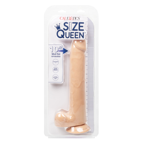 Size Queen 10 inch/25.5 Cm - Ivory  2