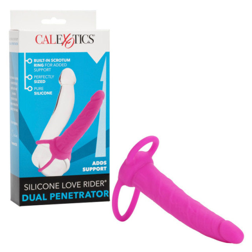 Silicone Love Rider Dual Penetrator - Pink  3