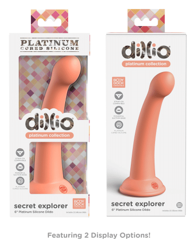 Dillio Platinum - Secret Explorer 6 Inch Dildo - Peach  5