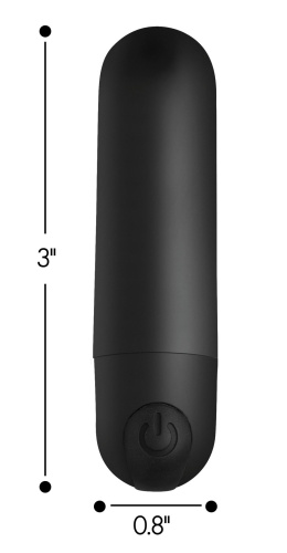 Bang Vibrating Bullet With Remote Control - Black  4