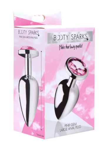 Pink Gem Anal Plug - Large  4
