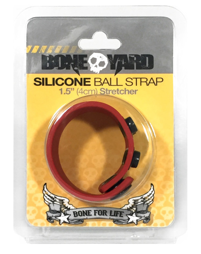 Boneyard Silicone Ball Strap 4cm Stretcher - Red  4