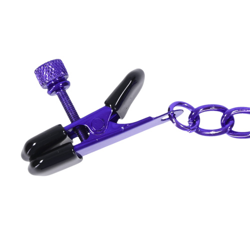 Merci - Chained Up - Nipple Clamps - Violet/black  2