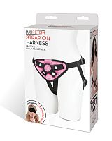 Pink Velvet Strap-on Harness