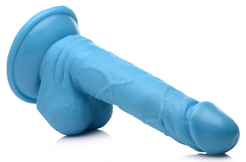 Pop Pecker 6.5 Inch Dildo With Balls - Blue  4