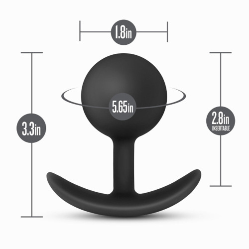 Anal Adventures - Platinum - Silicone Vibra Plug  - Black  4