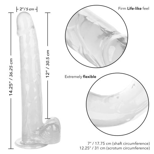 Size Queen 12 inch/30.5 Cm - Clear  4