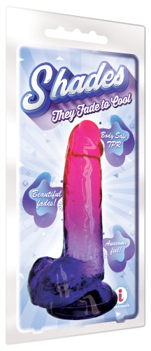 Shades - 8 Inch Gradient Dong - Pink and Plum  2