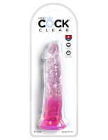 King Cock Clear 8 Inch - Pink
