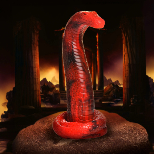 King Cobra King Cobra Silicone Dildo - Red  4