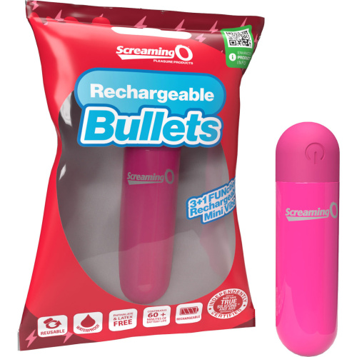 Screaming O Rechargeable Bullet - Pink  3