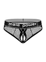 Cock Pit Net Cock Ring Thong - S/ M - Black