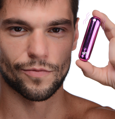 10x Rechargeable Vibrating Metallic Bullet - Purple  5