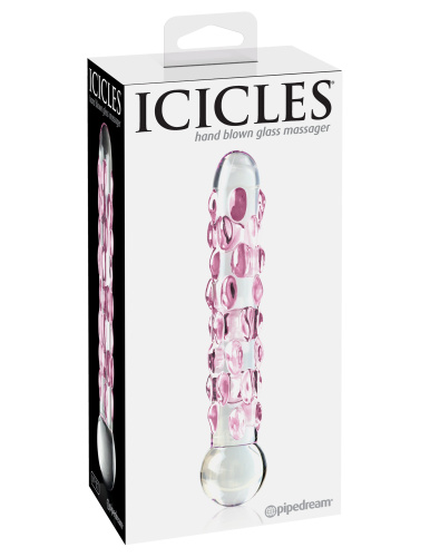 Icicles No. 7 - Clear / Pink  2