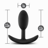 Anal Adventures - Platinum - Silicone Vibra Slim  Plug - Small - Black