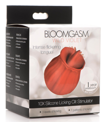 Bloomgasm - Wild Violet 10x Licking Clit  Stimulator - Red  4