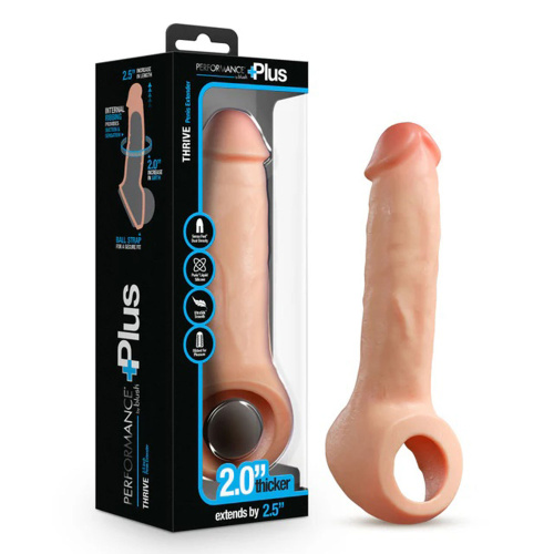 Performance Plus Thrive 2.5 Inch Silicone Penis  Xtender - Beige  2