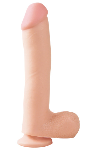Basix Rubber Works - 10 Inch Dong With Suction Cup - Flesh  2