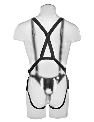 King Cock 10 Inch Hollow Strap-on Suspender System - Flesh  4
