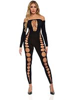 Boujee Gang Bodystocking - One Size - Black
