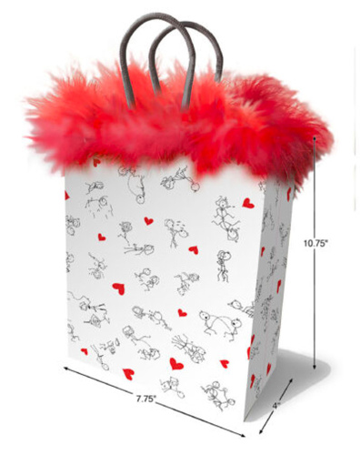 Stick Figures Gift Bag - Red  2