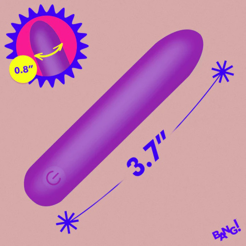 Tapered Flexible Silicone Bullet - Purple  2