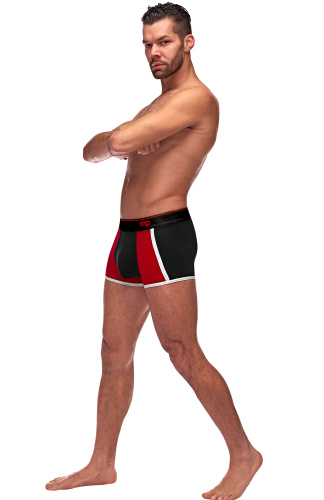 Retro Sport Panel Short - Small - Black/ Red  4