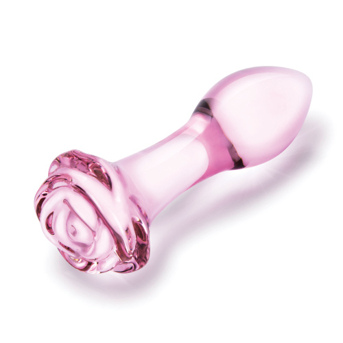 3 Pc Rosebud Butt Plug Set - Pink  3
