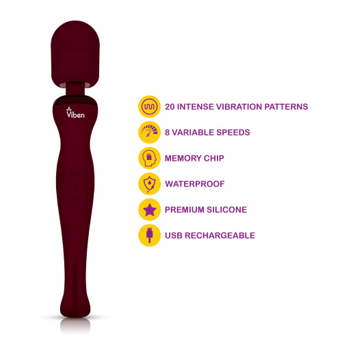 Sultry - Ruby - Intense Handheld Wand Massager  2