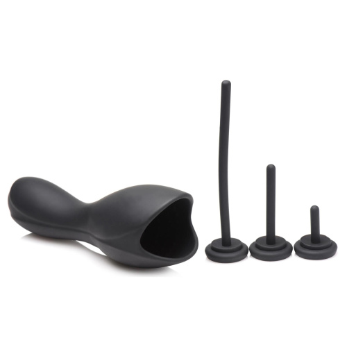 10x Vibrating Penis Head Teaser With Urethral Sounds - Black  4