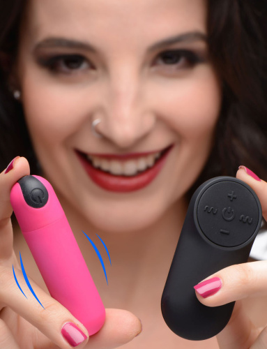 Bang Vibrating Bullet With Remote Control - Pink  4