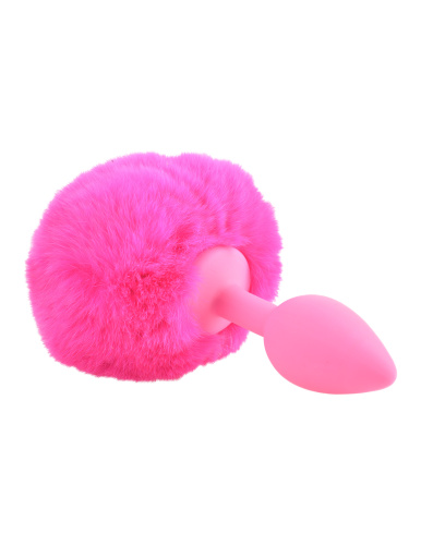 Neon Bunny Tail - Pink  2