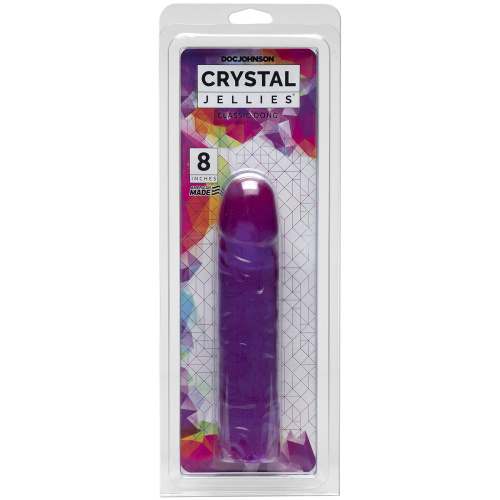 Crystal Jellies Classic Dong 8 Inch - Purple  2