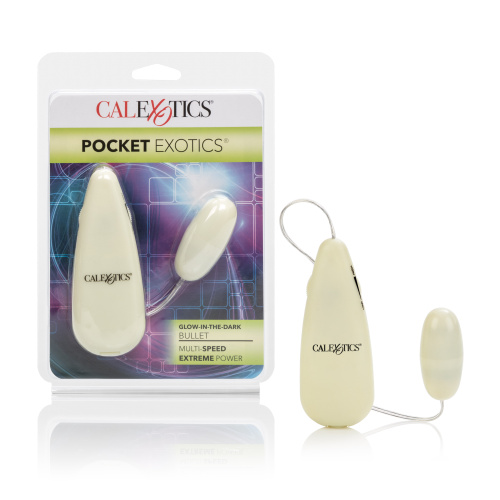 Glow-in-the-Dark Pocket Exotics Vibrating Glowing Bullet  4