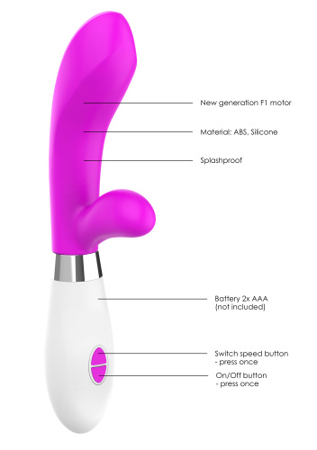 Achilles - Ultra Soft Silicone - 10 Speeds - Fuchsia  2