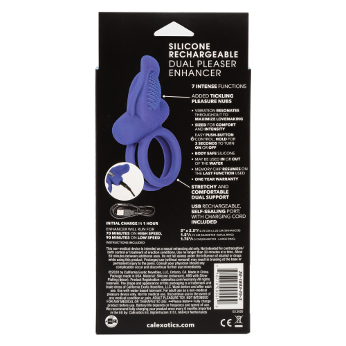 SILICONE RECHARGEABLE DUAL PLEASER ENHANCER  2