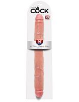 King Cock 16 Inch Thick Double Dildo - Flesh