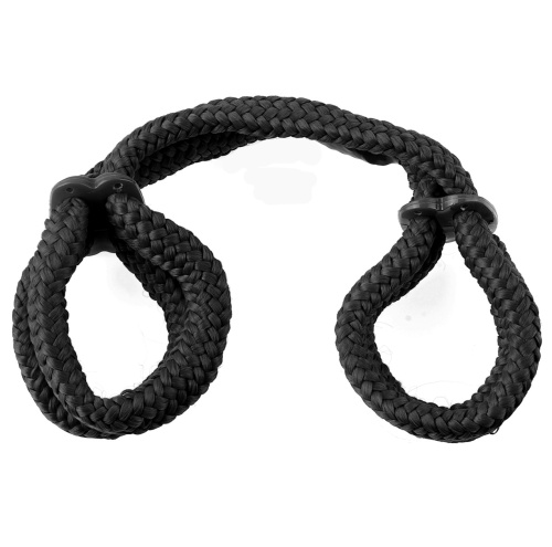 Fetish Fantasy Series Silk Rope Love Cuffs - Black  2