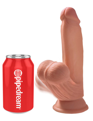 7 Inch Triple Density Cock With Swinging Balls -  Tan  3