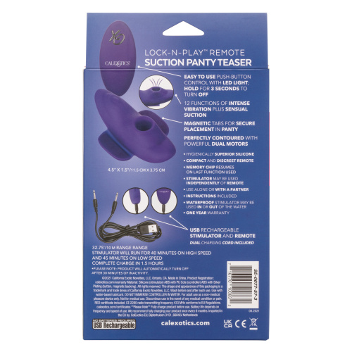 Lock-N-Play Remote Suction Panty Teaser - Purple  4