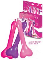 Pecker Balloons Assorted Colors 6 Pc Box