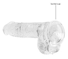 6 Inch Realistic Dildo With Balls - Translucent